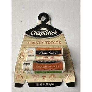 ChapStick Winter Holiday Collection Flavored Lip Balm Toasty Treats 4pk